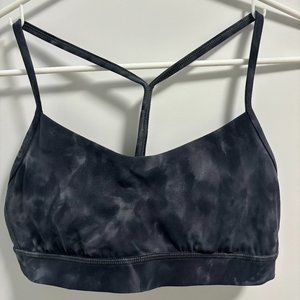 Lululemon Flow Y Bra Nulu in Diamond Dye Graphite Grey Size 6